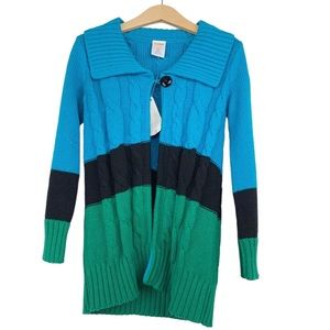 Gymboree Cable Knit Cardigan Fancy Dalmatian XS NWT